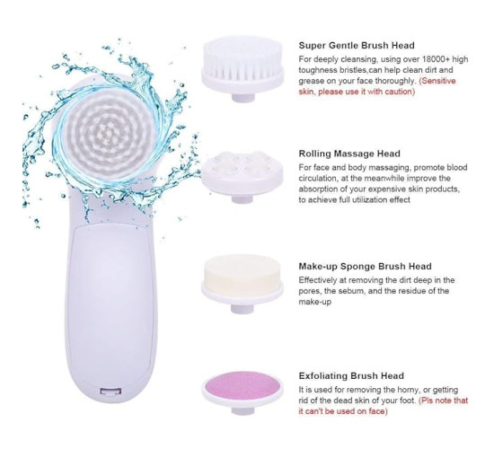 دستگاه ماساژور و فیس براش ۵ کاره Beauty Care Massager