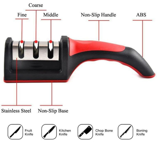چاقو تیزکن ۳ کاره