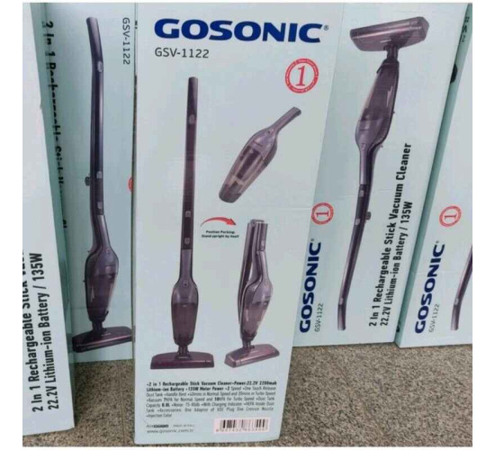 جارو شارژی دو حالته GOSONIC 1122 - جارو ایستاده عصایی + جارو شارژی دستی خودرو و منزل