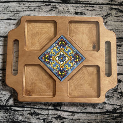 اردور خوری چهارخانه سنتی دسته دار چوبی JB